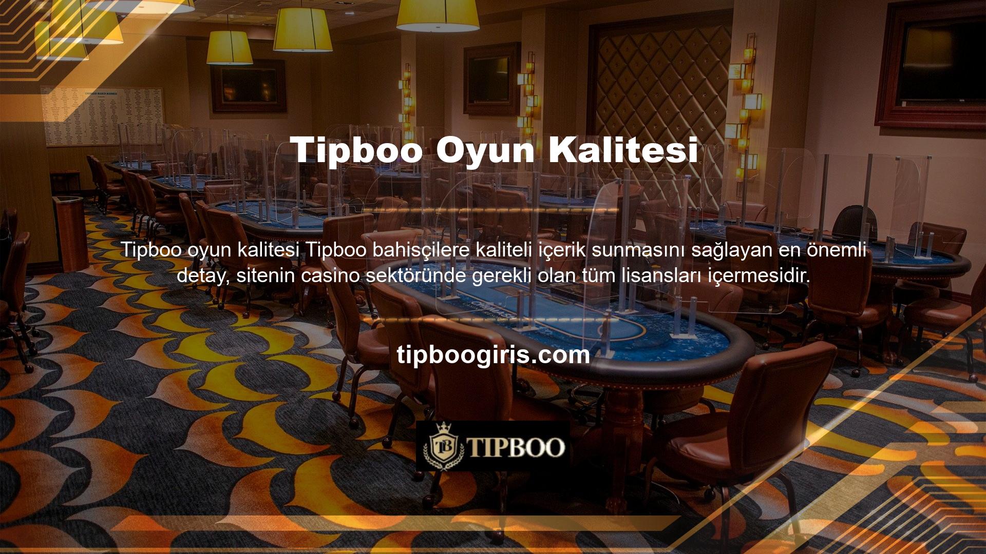 Oyuncular veya casino oyuncuları istedikleri içeriği Tipboo bulabilir ve para kazanabilirler